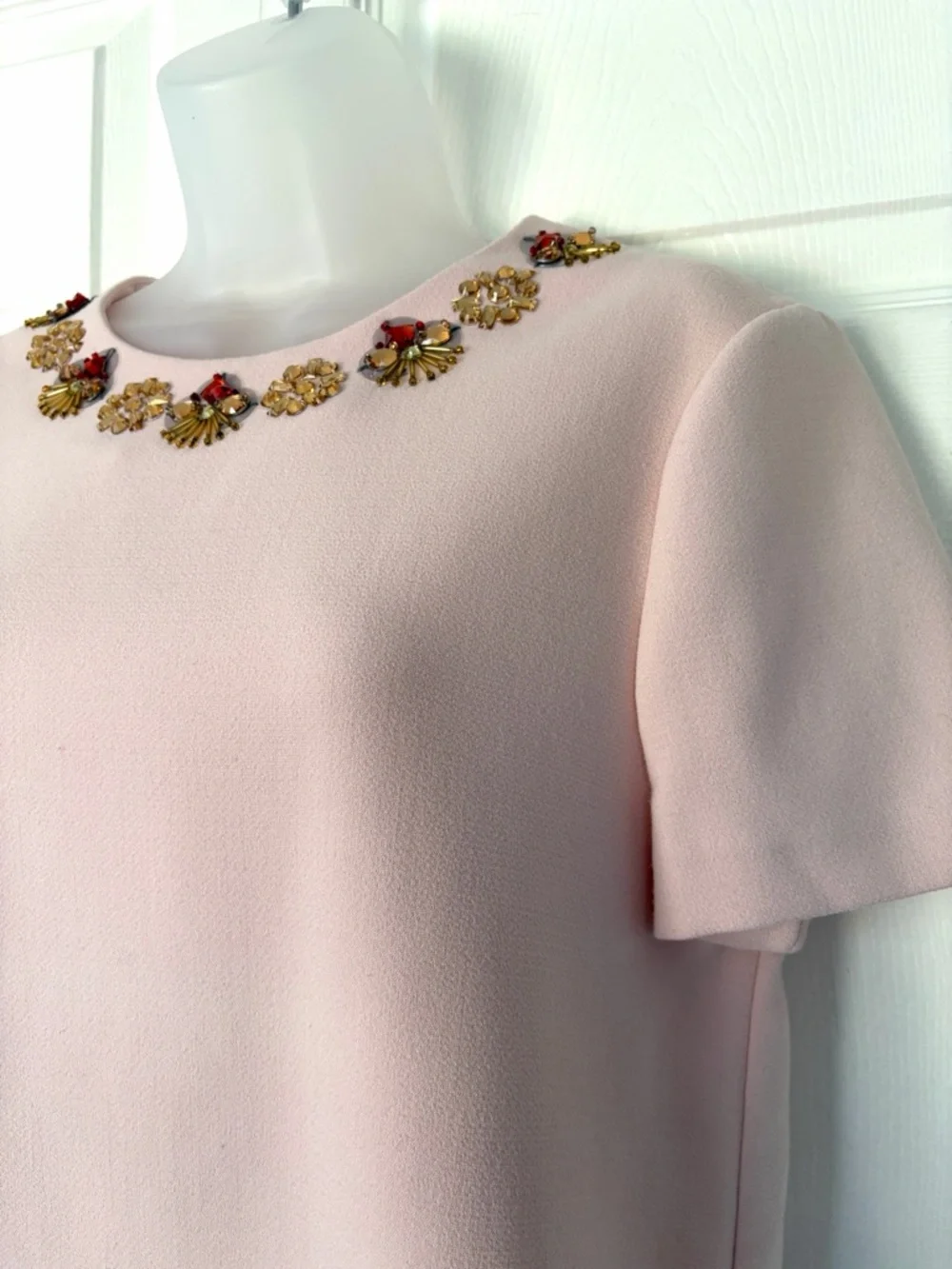 Kate Spade Women’s Top Alexandria Pink Rhinestone Embellished Shirt Size 8